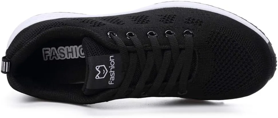 Womens Lace Up Running Shoes Non Slip Walking Shoes Slip On Shoes Women Mesh Ladies Casual Shoes Black Sneakers Red Tennis Shoe Cross Trainer Shoe