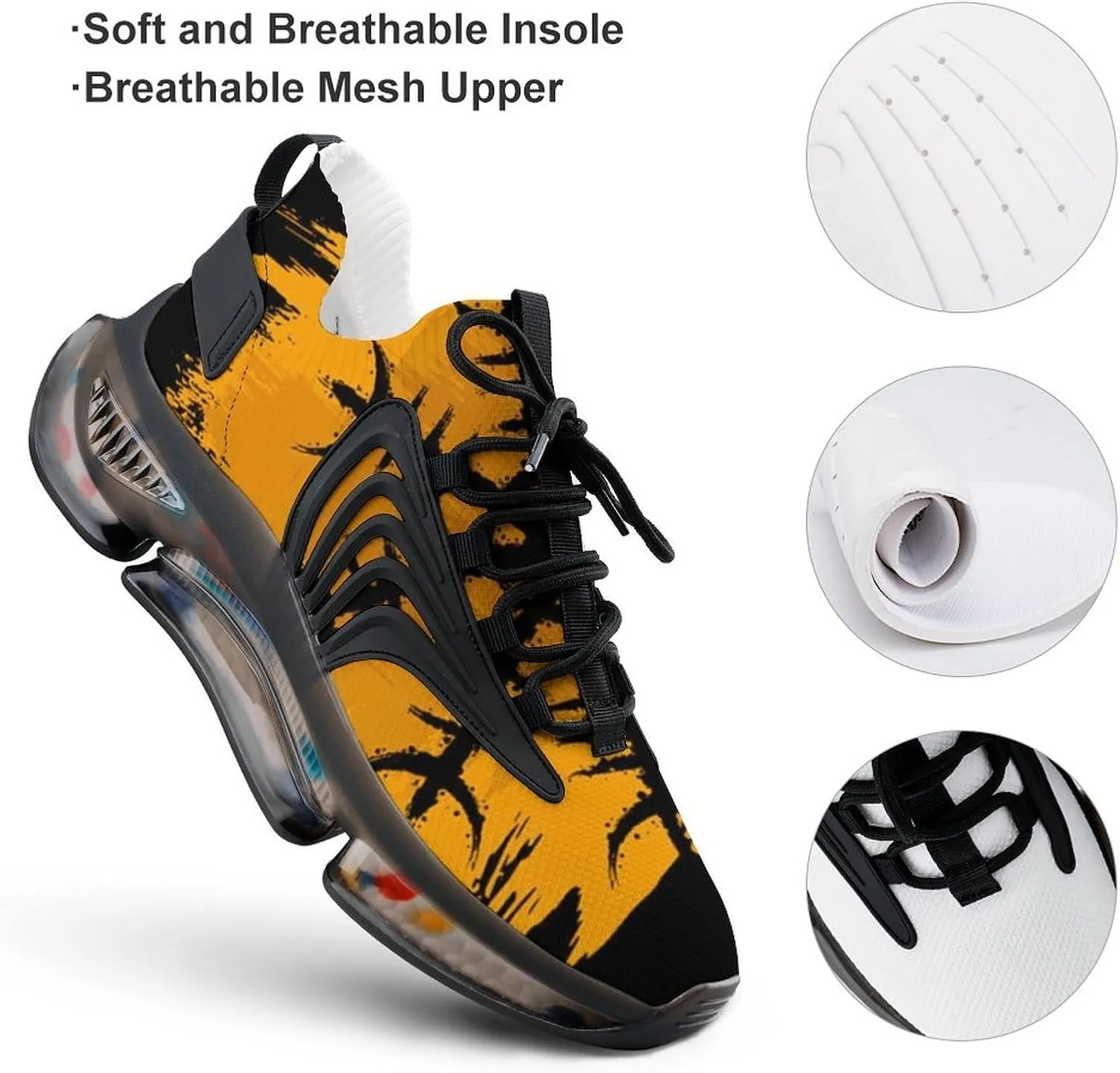 Womens Men's Viking Fashion Sneakers Non Slip Breathable Running Shoes Lightweight Gym Workout Shoes
