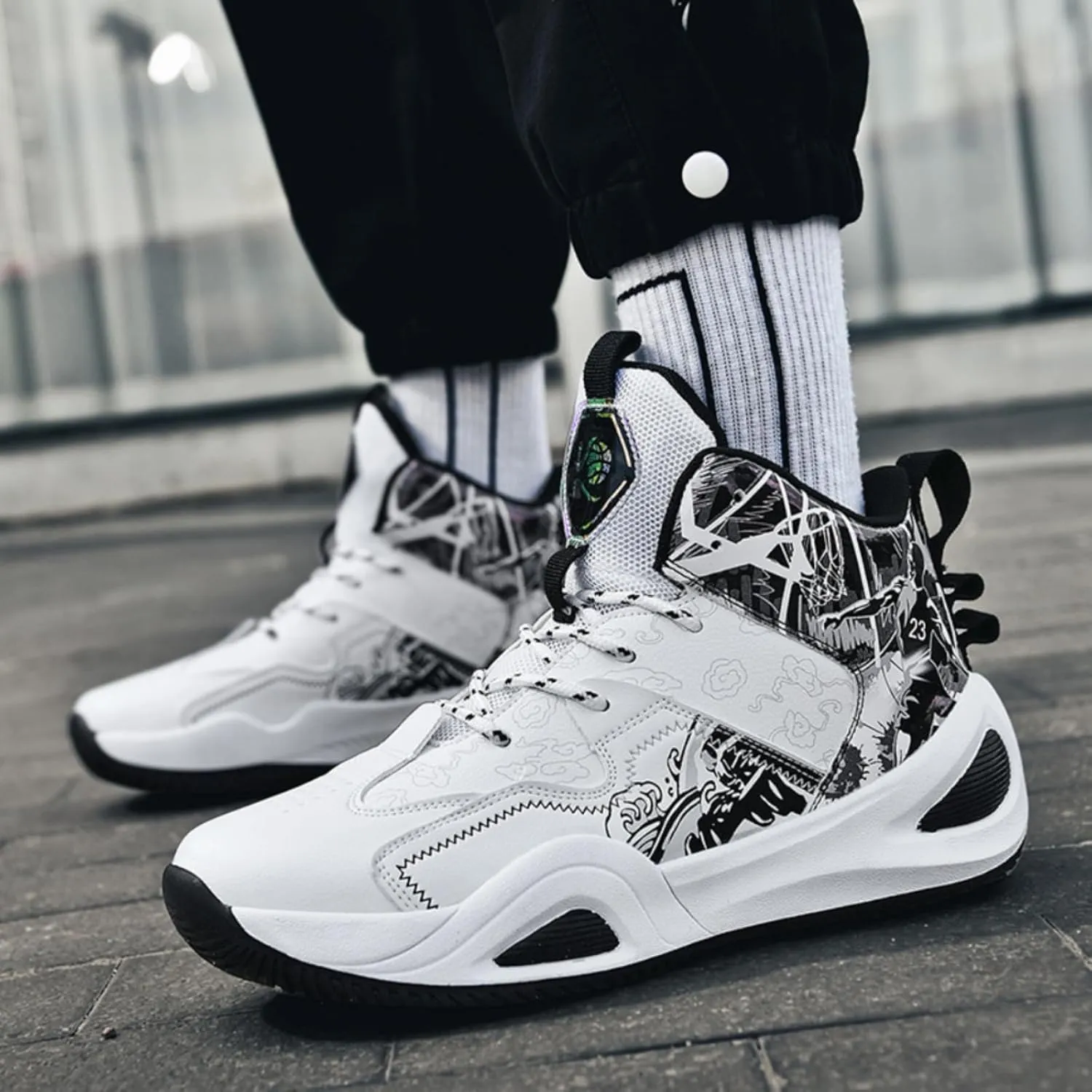 Womens Multicolor Breathable Mesh Lace Up Basketball Shoes Fashion High Top Non-Slip Running Sneakers Casual Athletic Tennis Walking Shoes