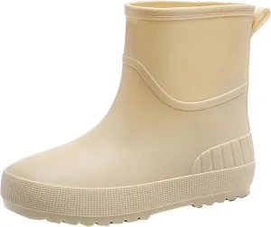 Womens Rain Boots Tall Mens Grounded Footwear Block Heeled Booties Hiking Barefoot Shoes Short Rain Boots for Women Waterproof Garden Shoes Womens Winter Boots