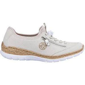 Women's Rieker N4263-81 Nikita 63 Kreide/Perlcreme Synthetic