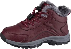 Women's Slip on Walking Shoes Dressy PU Leather Non Slip Comfortable Running Shoes Faux Furry Lined Breathable Sports Workout Tennis Shoes Lightweight Sneakers Indoor Outdoor