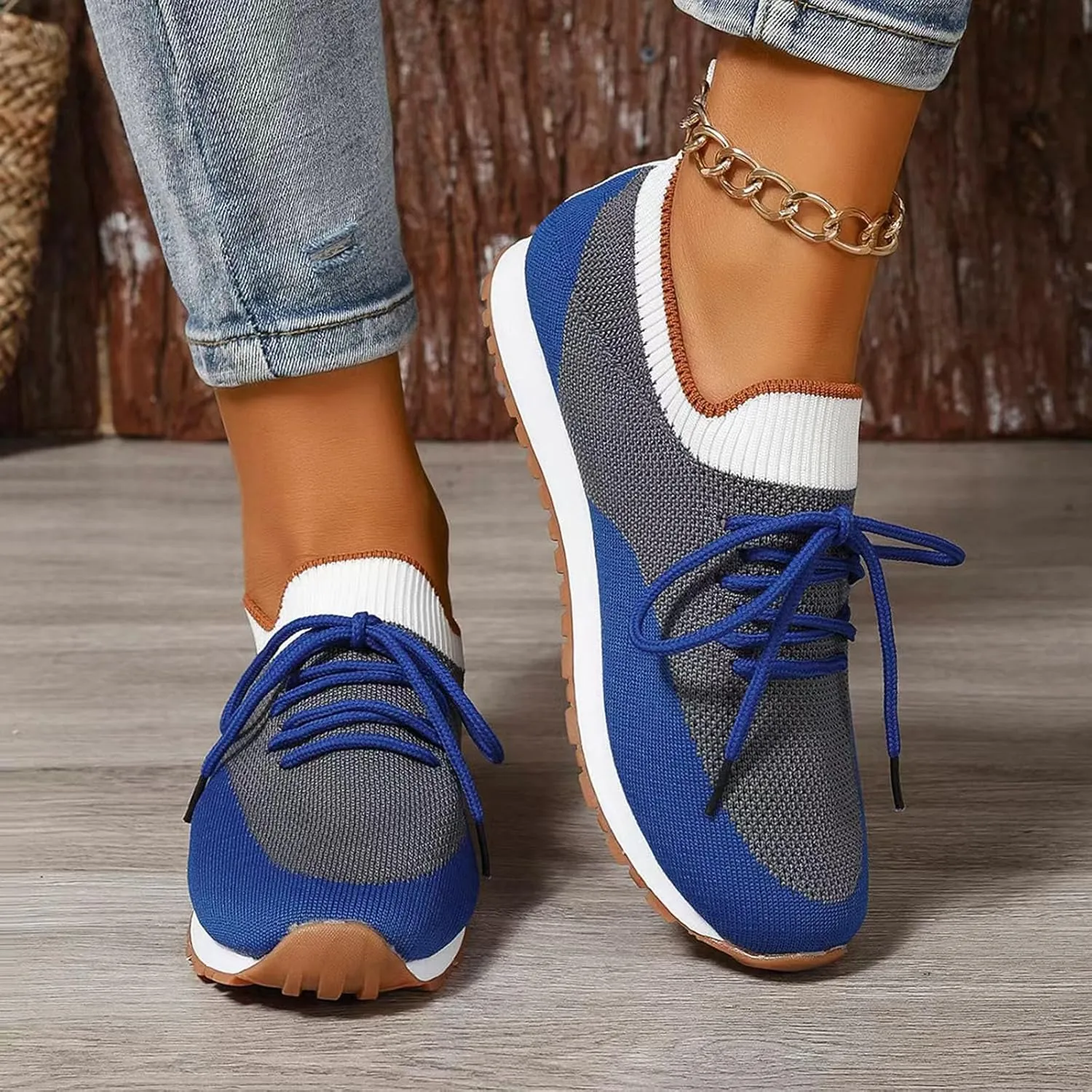 Women's Slip on Walking Shoes Memory Foam Non Slip Running Shoes Wide Width Breathable Gym Workout Shoes Ladies 2024 Fashion Sneakers