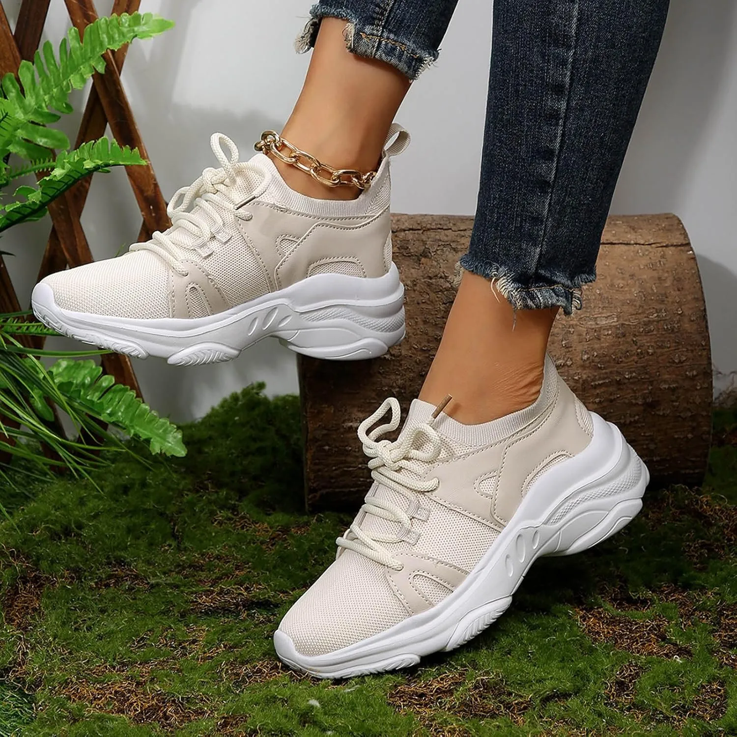 Womens Walking Shoes Slip on Dressy Knitted Non Slip Running Shoes Wide Width Breathable Mesh Sports Workout Tennis Shoes Ladies 2024 Fashion Sneakers