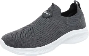 Womens Walking Shoes Slip on Memory Foam Non Slip Vintage Wide Running Shoes Breathable Mesh Sports Workout Tennis Shoes Ladies 2024 Fashion Sneakers