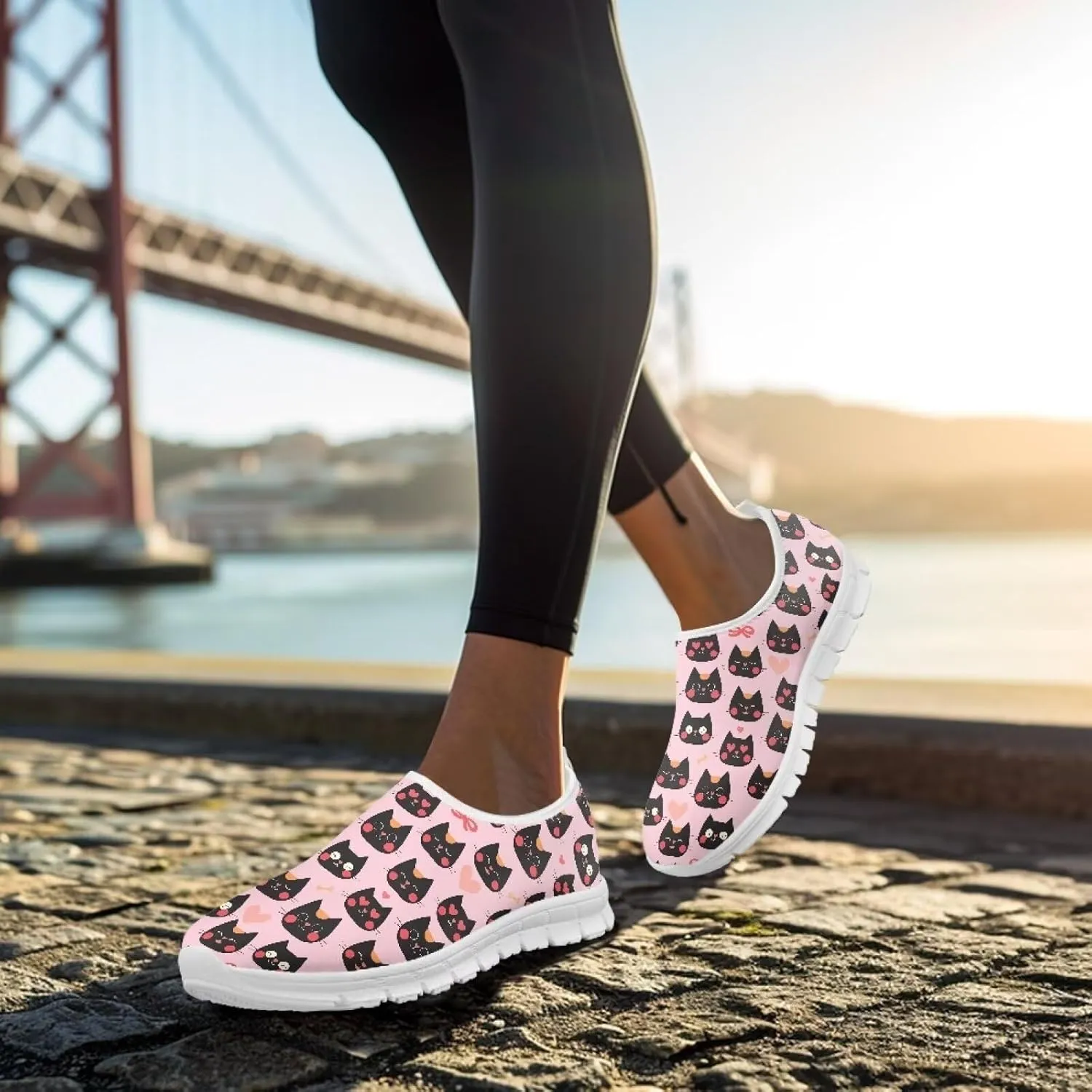 Women's Walking Workout Shoes Running Hiking Outdoor Slip-On Shoes Exercise Causal Non-Slip Sneaker for Women US 5.5-11.5