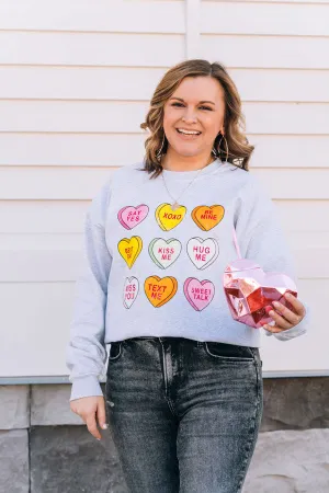 XOXO Candy Hearts Sweatshirt
