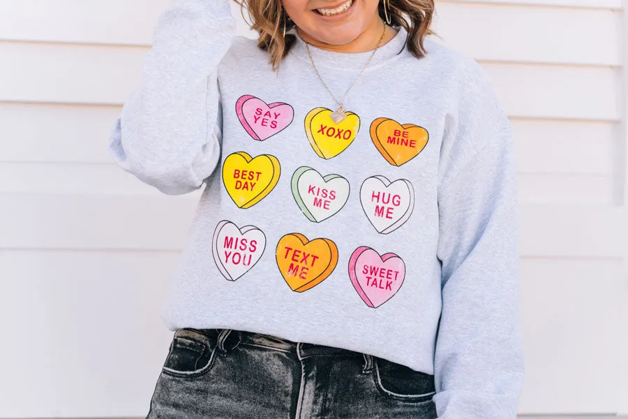 XOXO Candy Hearts Sweatshirt