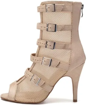 YKXLM Latin Dance Boots Women Ballroom Dance Shoes Salsa Bachata Performance Dancing Shoes