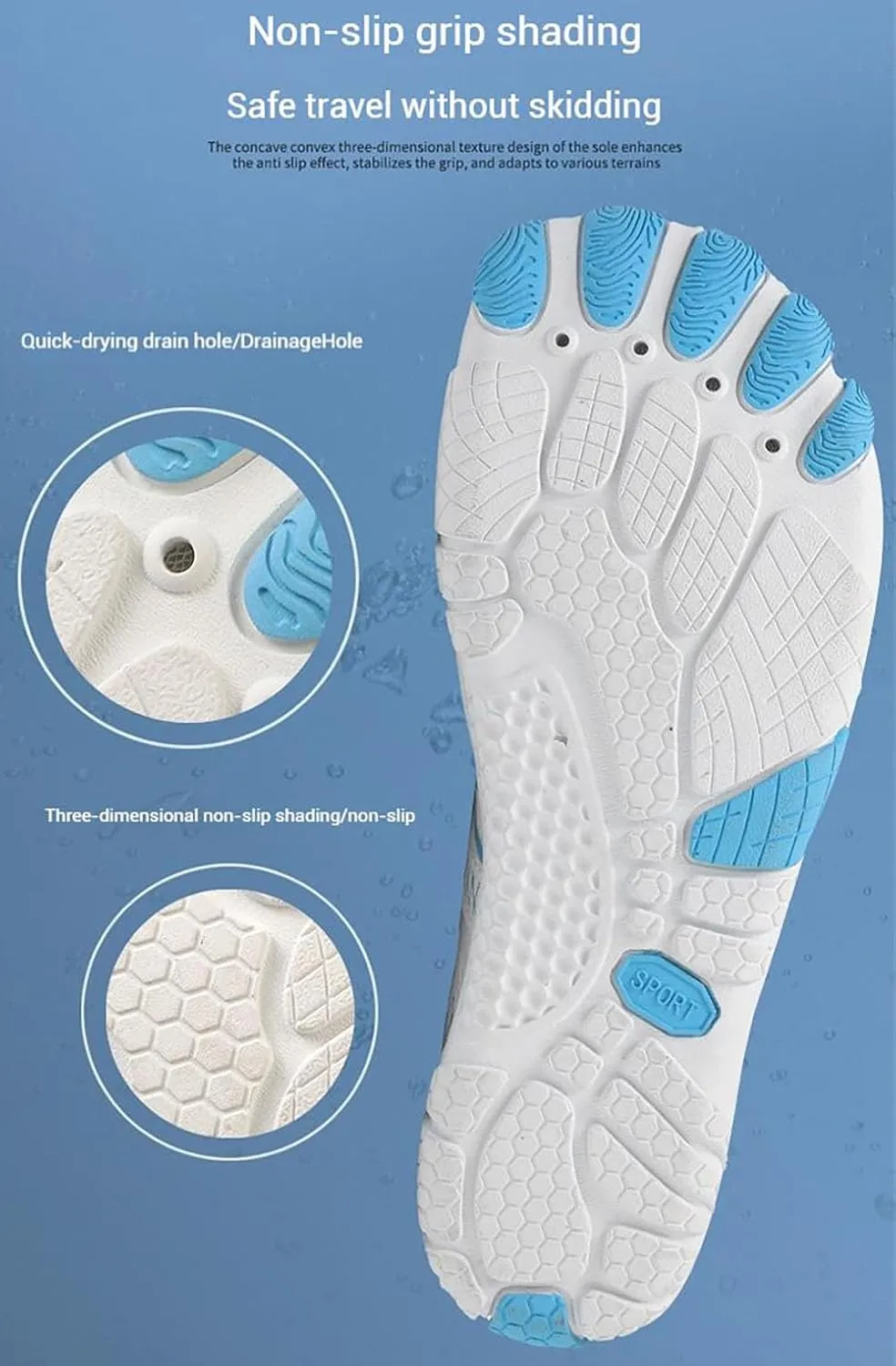 Zureto Grounded Barefoot Footwear Shoes Women, Unisex Hike Barefoot Shoes Waterproof Trail Running Healthy & Non-Slip